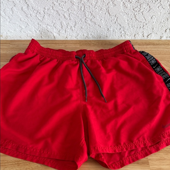 Nike Other - Nike Red Sports Shorts with Black Accents